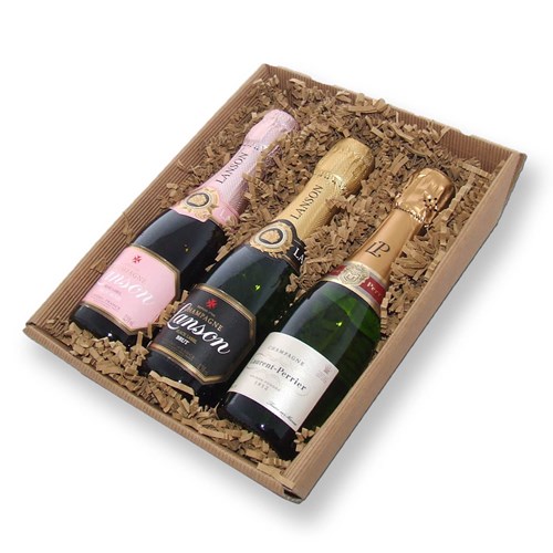 Mini Champagne Tray With Laurent-Perrier, Lanson and Lanson Rose - Award-Winning